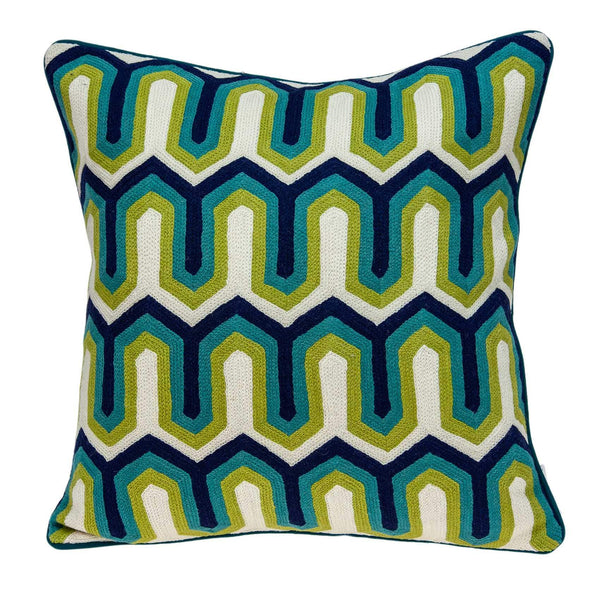 Pillows Pillow Inserts - 20" x 7" x 20" Handmade Transitional Multicolored Pillow Cover With Poly Insert HomeRoots