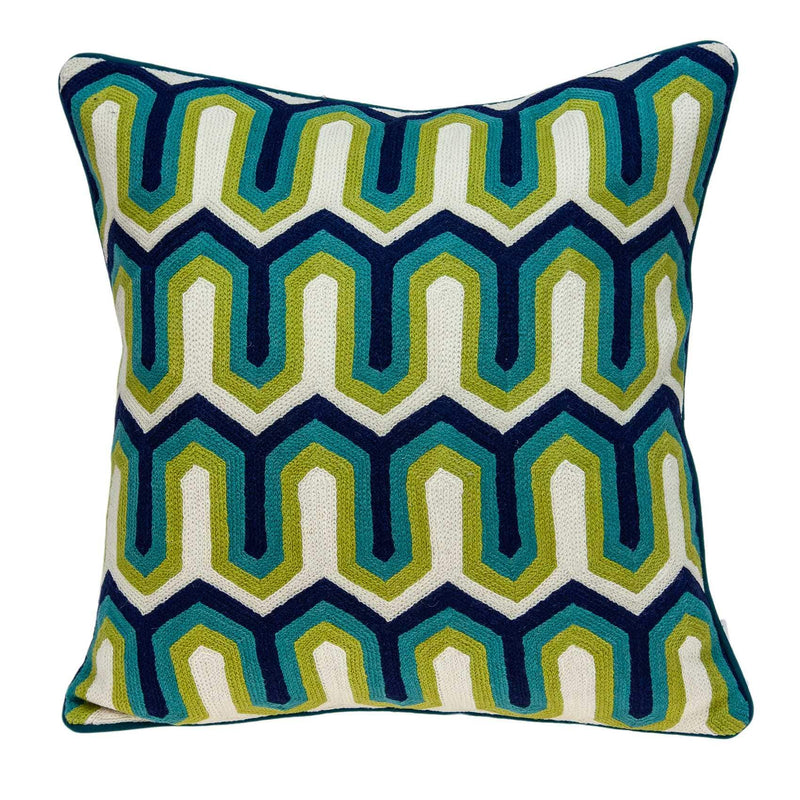 Pillows Pillow Inserts - 20" x 7" x 20" Handmade Transitional Multicolored Pillow Cover With Poly Insert HomeRoots