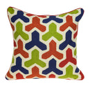 Pillows Pillow Inserts - 20" x 7" x 20" Handmade Transitional Red And Blue Pillow Cover With Poly Insert HomeRoots