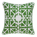 Pillows Pillow Inserts - 20" x 7" x 20" Traditional Green and White Accent Pillow Cover With Down Insert HomeRoots