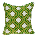 Pillows Pillow Inserts - 20" x 7" x 20" Traditional Green and White Pillow Cover With Down Insert HomeRoots