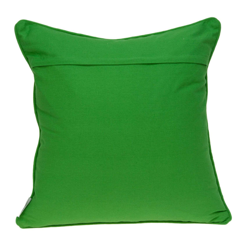 Pillows Pillow Inserts - 20" x 7" x 20" Traditional Green and White Pillow Cover With Down Insert HomeRoots