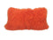 Pillows Sofa Pillows - 17" Orange Genuine Tibetan Lamb Fur Pillow with Micro suede Backing HomeRoots