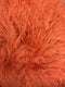 Pillows Sofa Pillows - 17" Orange Genuine Tibetan Lamb Fur Pillow with Micro suede Backing HomeRoots