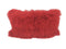 Pillows Sofa Pillows - 17" Red Genuine Tibetan Lamb Fur Pillow with Micro suede Backing HomeRoots