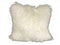 Pillows Sofa Pillows - 20" Creamy White Genuine Tibetan Lamb Fur Pillow with Micro suede Backing HomeRoots