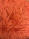 Pillows Sofa Pillows - 20" Orange Genuine Tibetan Lamb Fur Pillow with Micro suede Backing HomeRoots