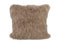 Pillows Sofa Pillows - 24" Beige Genuine Tibetan Lamb Fur Pillow with Micro suede Backing HomeRoots