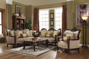 Pillows Sofa Pillows - 37" X 46" X 49" Fabric Dark Walnut Upholstery Wood Leg/Trim Chair w/2 Pillows HomeRoots