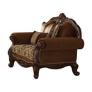 Pillows Sofa Pillows - 37" X 48" X 44" Fabric Cherry Oak Upholstery Wood Leg/Trim Chair w/2 Pillows HomeRoots