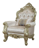 Pillows Sofa Pillows - 40" X 39" X 49" Fabric Antique White Upholstery Poly-Resin Chair w/1 Pillow HomeRoots