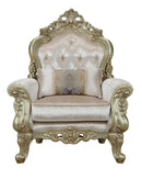 Pillows Sofa Pillows - 40" X 39" X 49" Fabric Antique White Upholstery Poly-Resin Chair w/1 Pillow HomeRoots