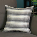 Pillows Throw Pillow Covers - 17"x 17" Brown Jacquard Stripe Decorative Throw Pillow Cover HomeRoots