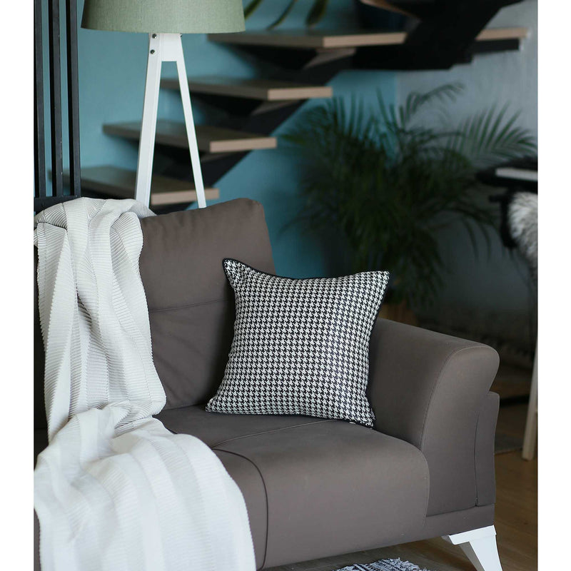Pillows Throw Pillow Covers - 17"x 17" Grey Jacquard Decorative Throw Pillow Cover HomeRoots