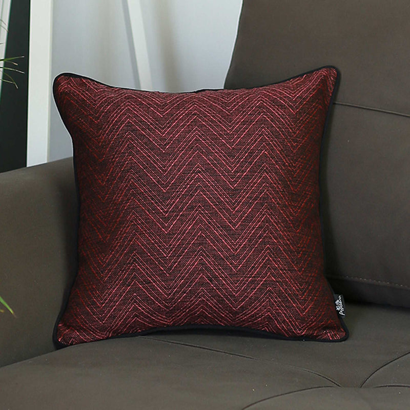 Pillows Throw Pillow Covers - 17"x 17" Jacquard Zigzag Decorative Throw Pillow Cover HomeRoots