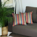 Pillows Throw Pillow Covers - 17"x17" Colored Velvet Lines Luxurious Throw Decorative Pillow Case Set of 2 pcs Square HomeRoots