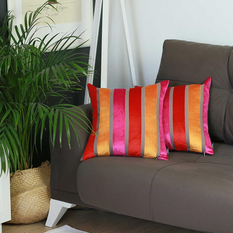 Pillows Throw Pillow Covers - 17"x17"Mixed Color Velvet Luxurious Throw Decorative Pillow Case Set of 2 pcs Square HomeRoots