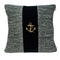 Pillows Throw Pillow Covers - 18" x 0.5" x 18" Nautical Blue Cotton Pillow Cover HomeRoots