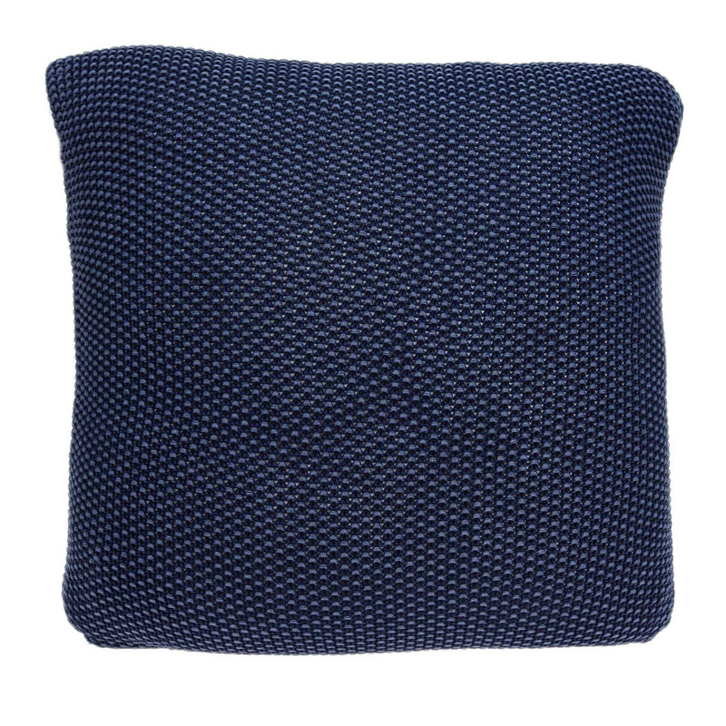 Pillows Throw Pillow Covers - 18" x 0.5" x 18" Transitional Blue Cotton Pillow Cover HomeRoots