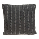 Pillows Throw Pillow Covers - 18" x 0.5" x 18" Transitional Charcoal Cotton Pillow Cover HomeRoots