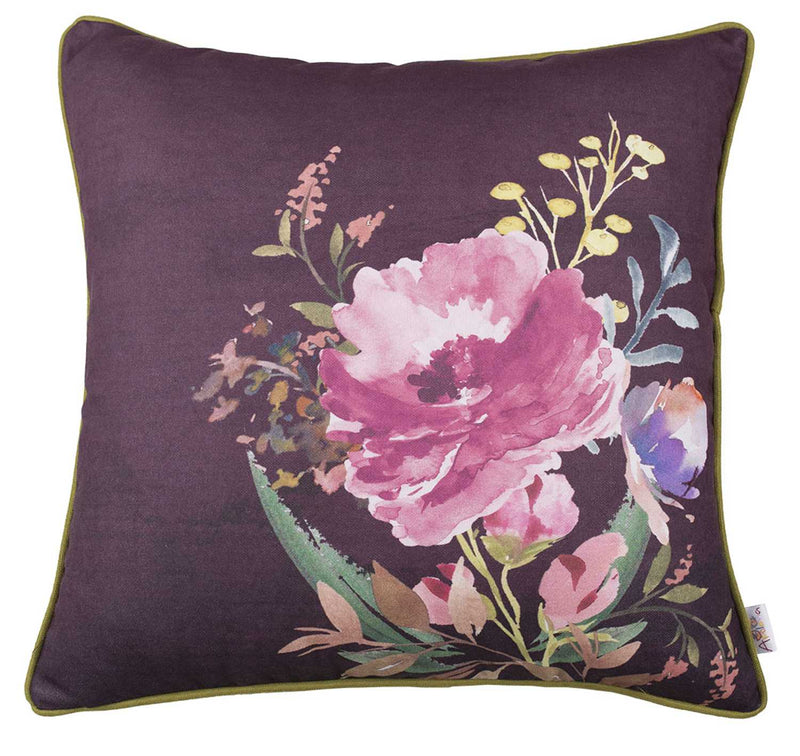 Pillows Throw Pillow Covers - 18"x 18" Flower Square Style Printed Decorative Throw Pillow Cover HomeRoots