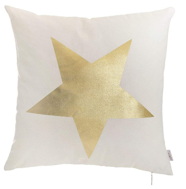 Pillows Throw Pillow Covers - 18"x 18" Happy Square Star Printed Decorative Throw Pillow Cover Pillowcase HomeRoots