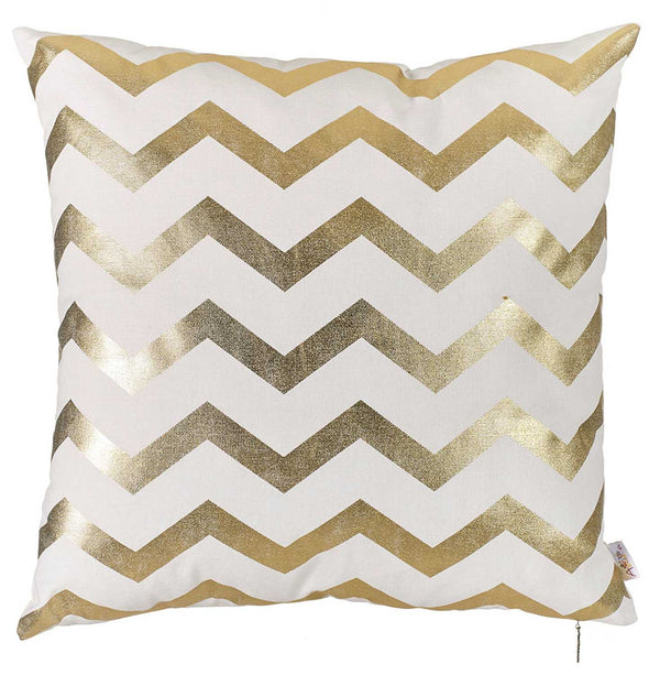 Pillows Throw Pillow Covers - 18"x 18" Happy Square Zigzag Printed Decorative Throw Pillow Cover Pillowcase HomeRoots