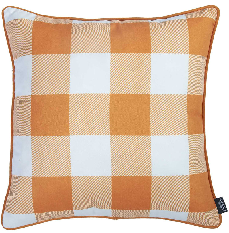 Pillows Throw Pillow Covers - 18"x 18"Orange Thanksgiving Printed Decorative Throw Pillow Cover HomeRoots