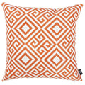 Pillows Throw Pillow Covers - 18"x 18"Orange Tropical Greek Printed Decorative Throw Pillow Cover HomeRoots