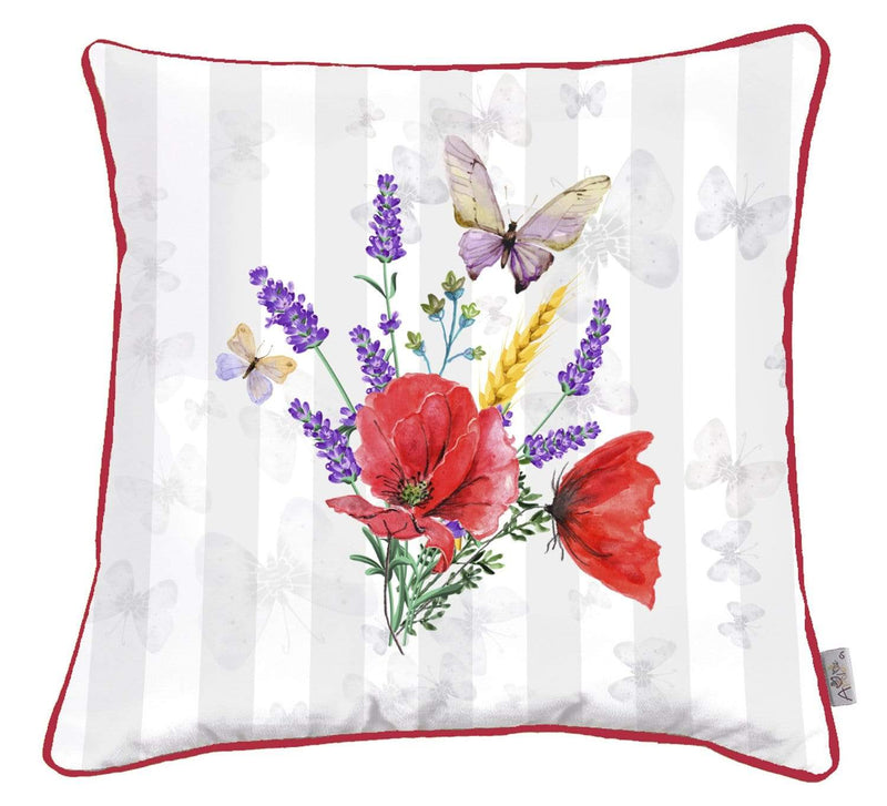 Pillows Throw Pillow Covers - 18"x 18" Spring Flowers Printed Decorative Throw Pillow Cover HomeRoots