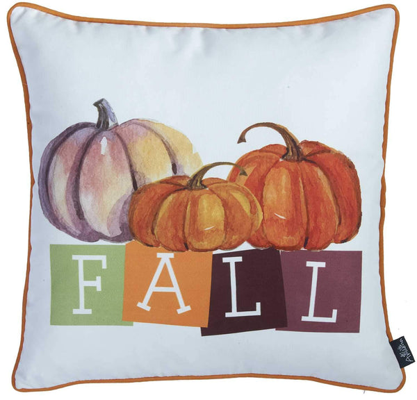 Pillows Throw Pillow Covers - 18"x 18" Thanksgiving Festive Printed Decorative Throw Pillow Cover HomeRoots