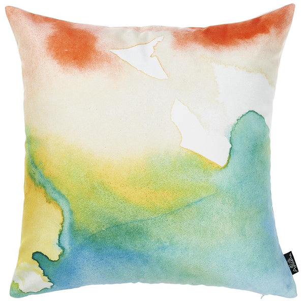 Pillows Throw Pillow Covers - 18"x 18" Watercolor Sunset Dream Decorative Throw Pillow Cover HomeRoots