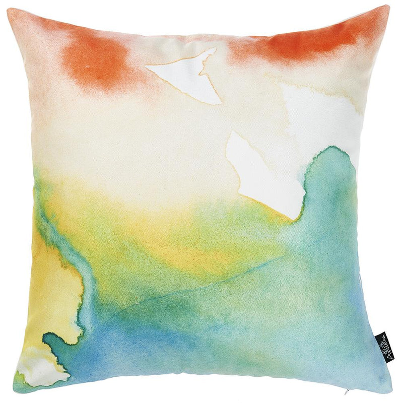 Pillows Throw Pillow Covers - 18"x 18" Watercolor Sunset Dream Decorative Throw Pillow Cover HomeRoots