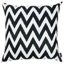 Pillows Throw Pillow Covers - 18"x18" Black and White Chevron Decorative Throw Pillow Cover HomeRoots