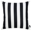 Pillows Throw Pillow Covers - 18"x18" Black and White Stripe Decorative Throw Pillow Cover Square HomeRoots