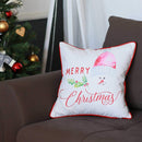 Pillows Throw Pillow Covers - 18"x18" Merry Christmas Printed Decorative Throw Pillow Cover HomeRoots