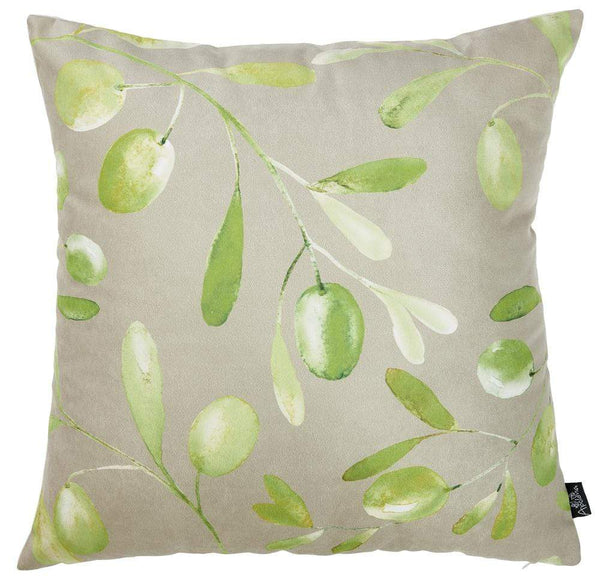 Pillows Throw Pillow Covers - 18"x18" Olive Olives Decorative Throw Pillow Cover Printed HomeRoots