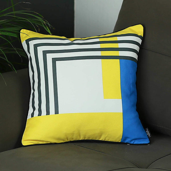 Pillows Throw Pillow Covers - 18"x18" Scandi Square Geo Style Decorative Throw Pillow Cover HomeRoots