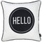 Pillows Throw Pillow Covers - 18"x18" Skandi Hello Decorative Throw Pillow Cover Printed HomeRoots