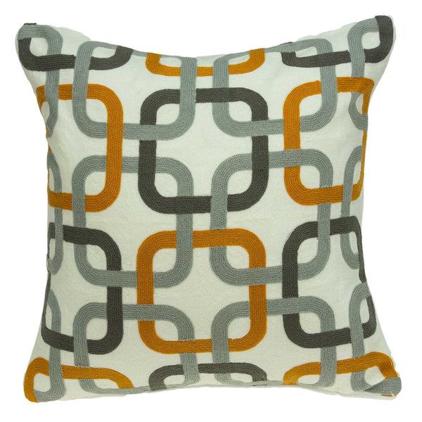 Pillows Throw Pillow Covers - 20" x 0.5" x 20" Transitional Gray and Orange Accent Pillow Cover HomeRoots