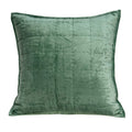 Pillows Throw Pillow Covers - 20" x 7" x 20" Transitional Green Solid Quilted Pillow Cover With Down Insert HomeRoots