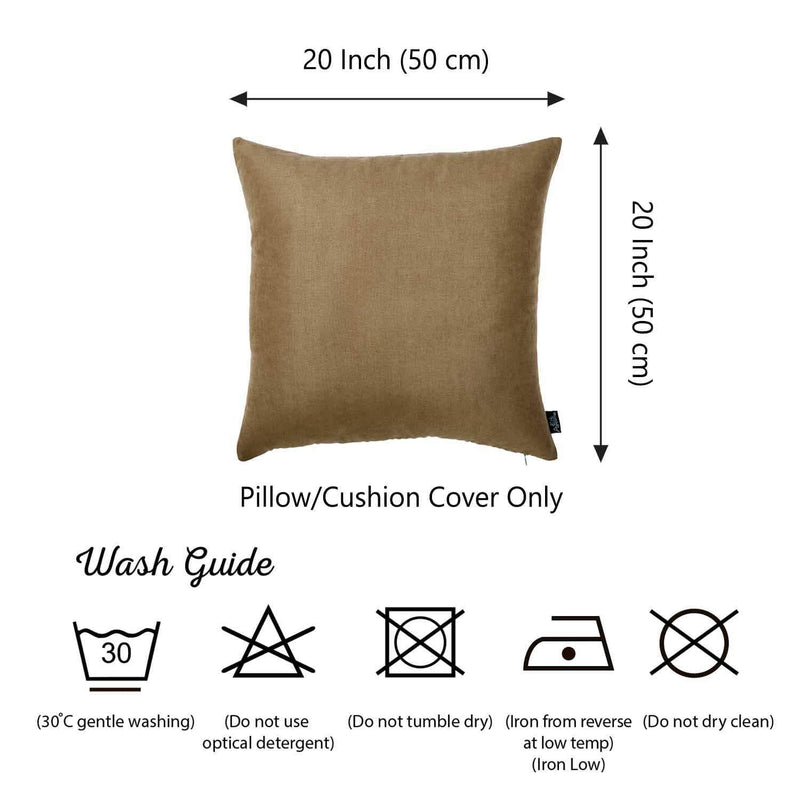 Pillows Throw Pillow Covers - 20"x20"Brown Honey Totilla Decorative Throw Pillow Cover 2 pcs in set HomeRoots