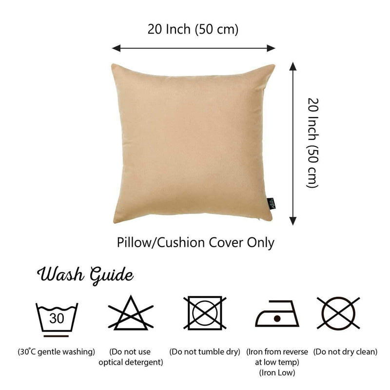 Pillows Throw Pillow Covers - 20"x20" Light Beige Honey Throw Pillow Cover 2 pcs in set HomeRoots