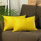 Pillows Throw Pillow Covers - 21"x14" Yellow Velvet Decorative Throw Pillow Cover (2 Pcs in set) HomeRoots