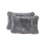 Pillows Throw Pillows - 12" x 20" x 5" Gray Sheepskin - Pillow 2-Pack HomeRoots