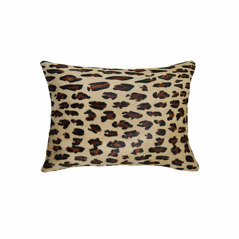 Pillows Throw Pillows - 12" x 20" x 5" Leopard Cowhide - Pillow HomeRoots