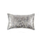 Pillows Throw Pillows - 12" x 20" x 5" Silver And Natural Cowhide - Pillow HomeRoots