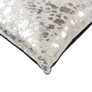 Pillows Throw Pillows - 12" x 20" x 5" Silver And Natural Cowhide - Pillow HomeRoots