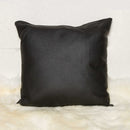 Pillows Throw Pillows - 18" x 18" x 5" Black, Sienna Leather - Pillow 2-Pack HomeRoots