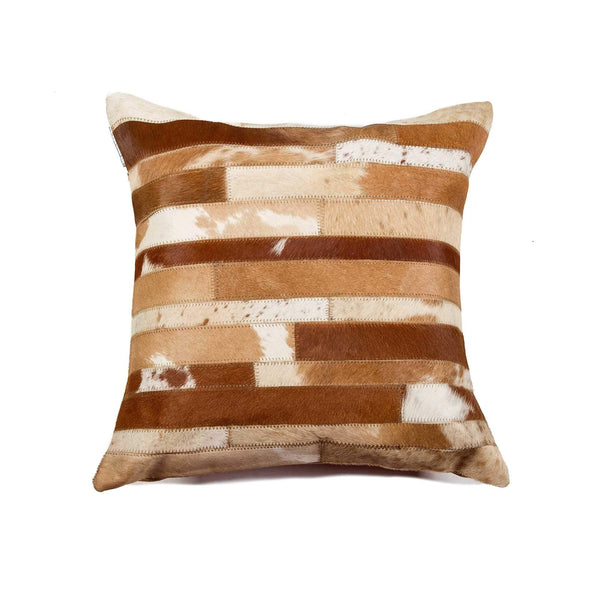 Pillows Throw Pillows 18" x 18" x 5" Brown And Natural Pillow 6856 HomeRoots